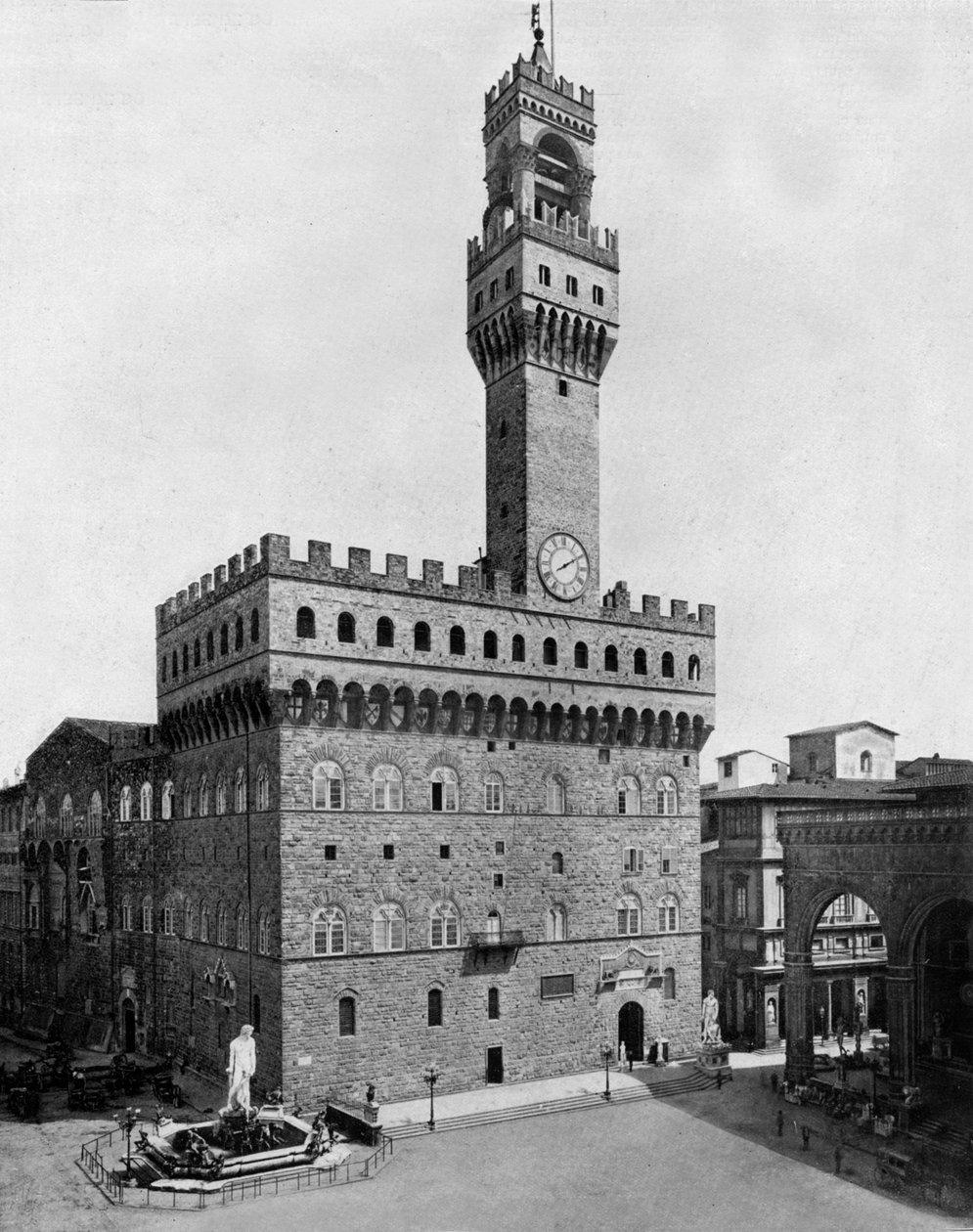 Palazzo Vecchio i Florens (s/v foto) av John Lawson Stoddard