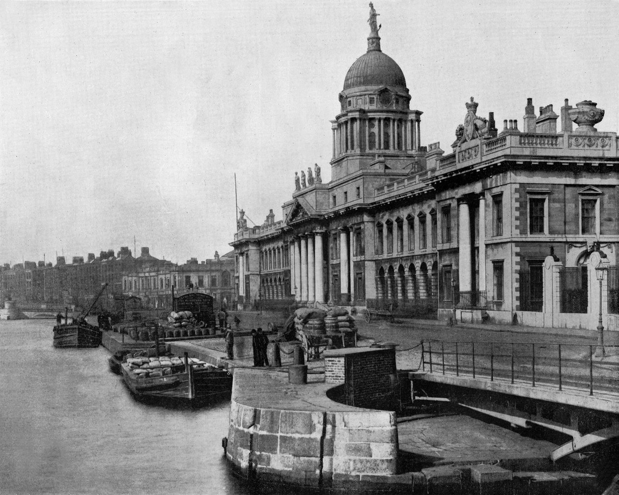 Tullen i Dublin (Irland) öppnade 1791 (s/v foto) av John Lawson Stoddard