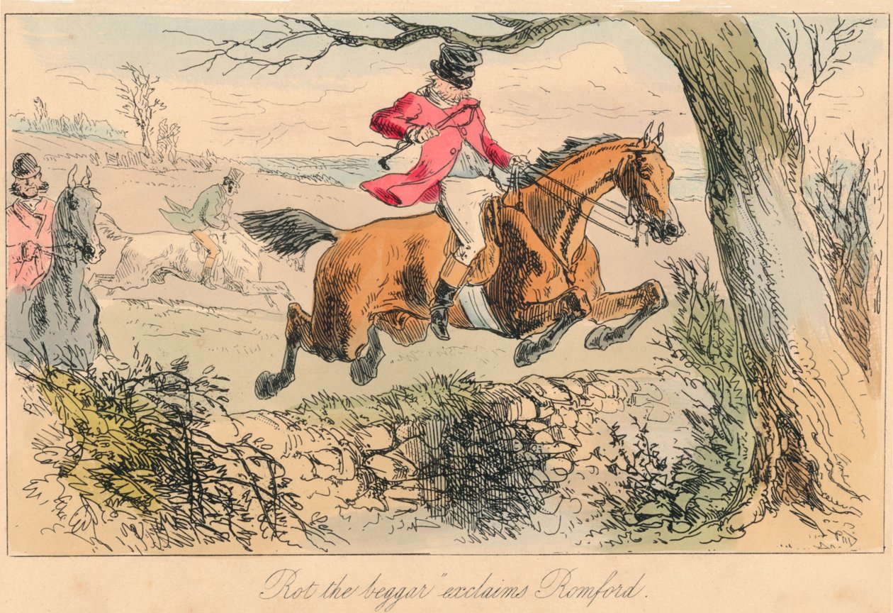 "Rot the begar exclaims Romford", 1865. Artister: John Leech, Hablot Knight Browne. av John Leech, Hablot Knight Browne