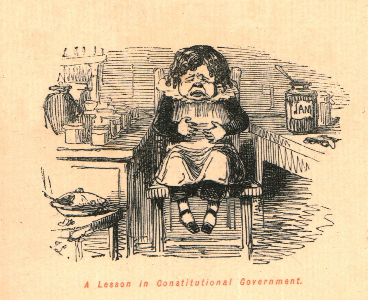 En lektion i konstitutionell regering, 1897. av John Leech