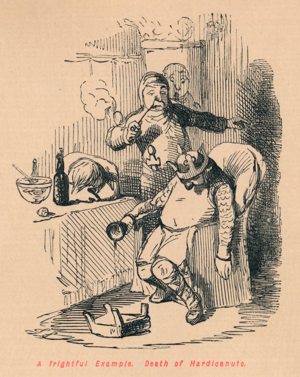 Ett skrämmande exempel. Hardicanutens död, c1860, c1860 av John Leech