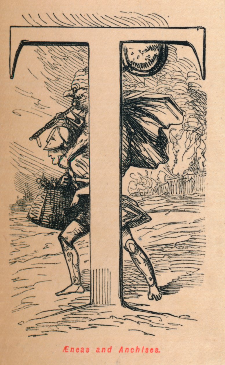 Aeneas och Anchises, 1852 av John Leech