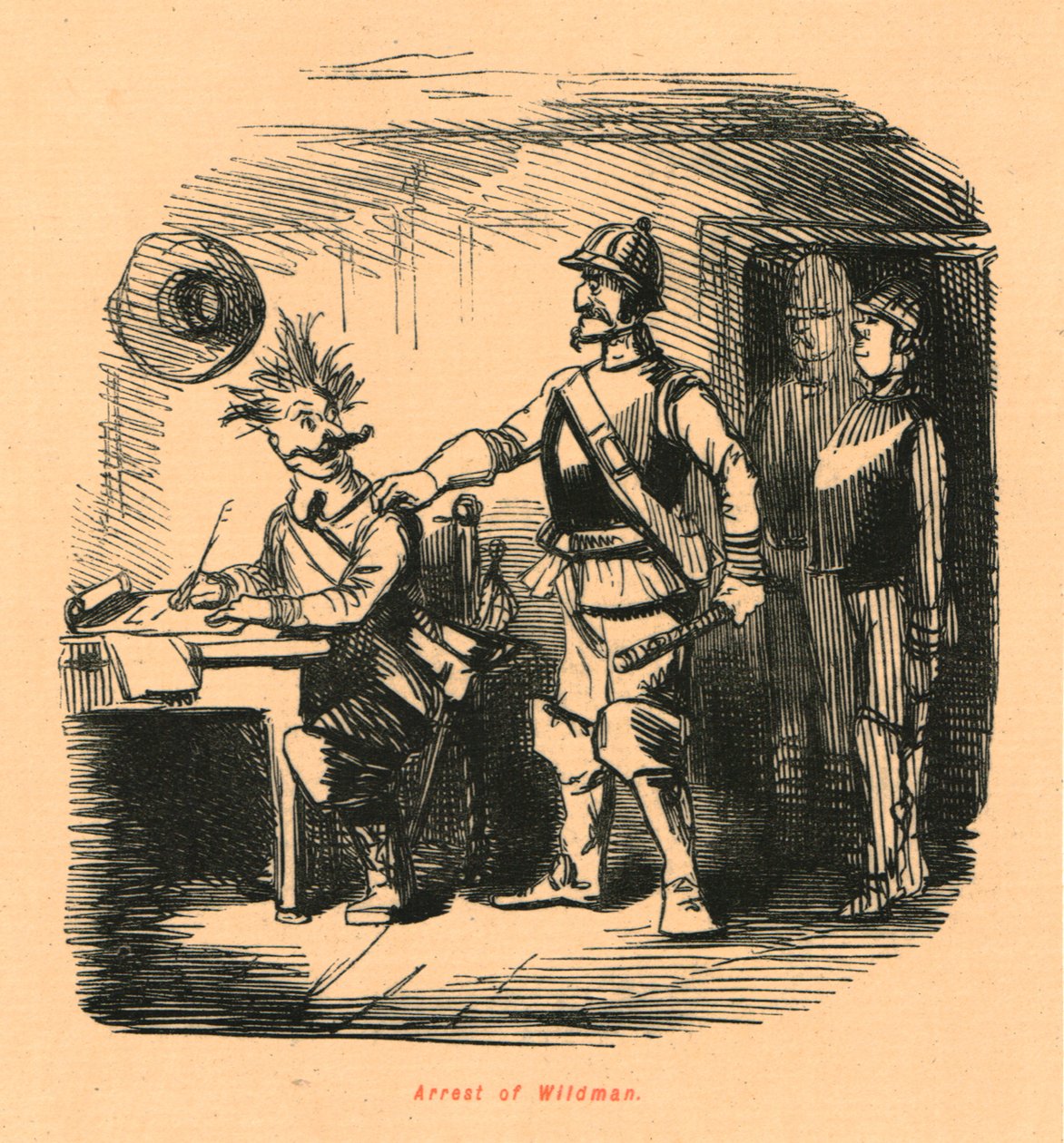 Arrestering av Wildman, 1897. av John Leech