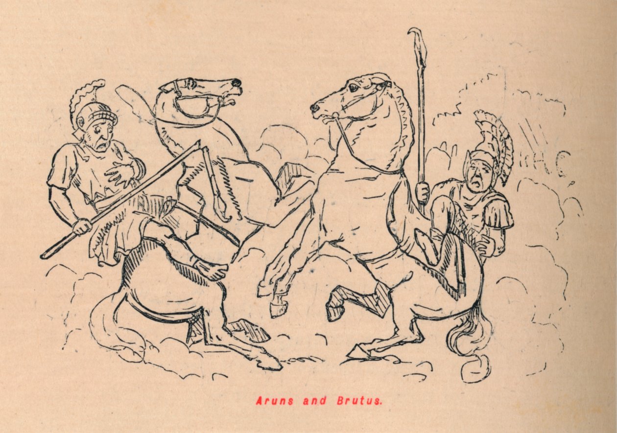 Aruns och Brutus, 1852 av John Leech