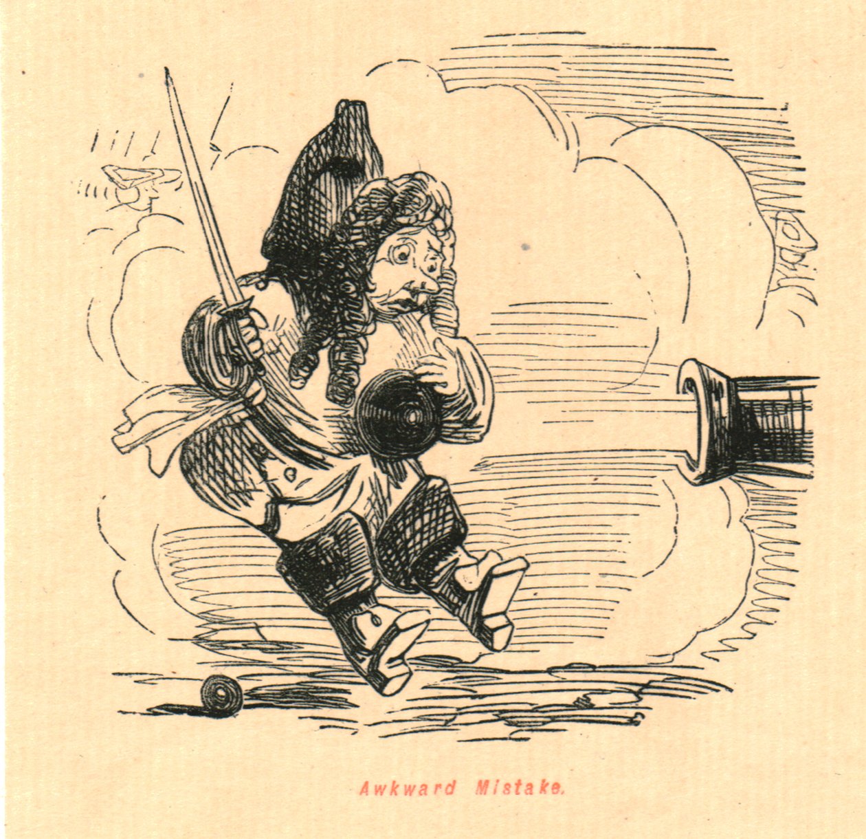 Besvärligt misstag, 1897. av John Leech
