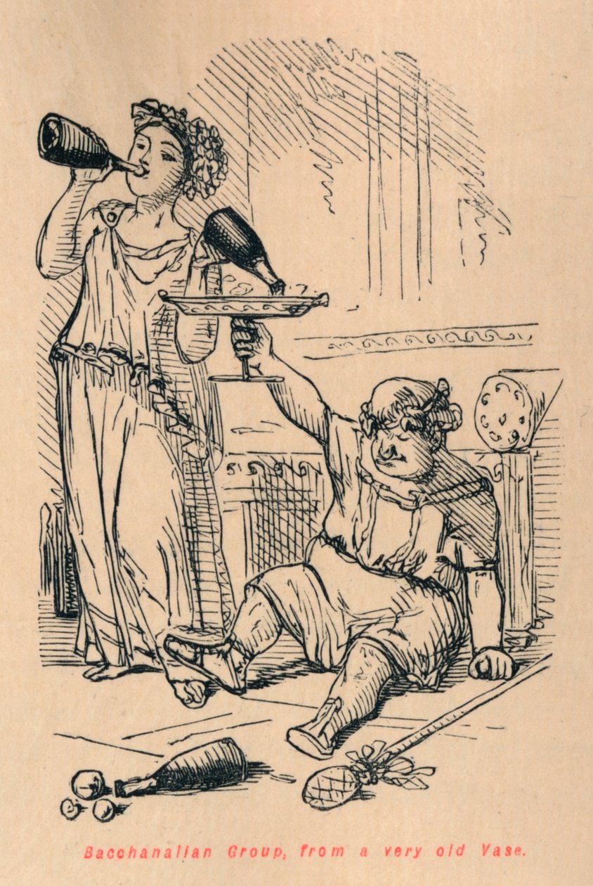 Bacchanalian Group, från en mycket gammal vas, 1852 av John Leech