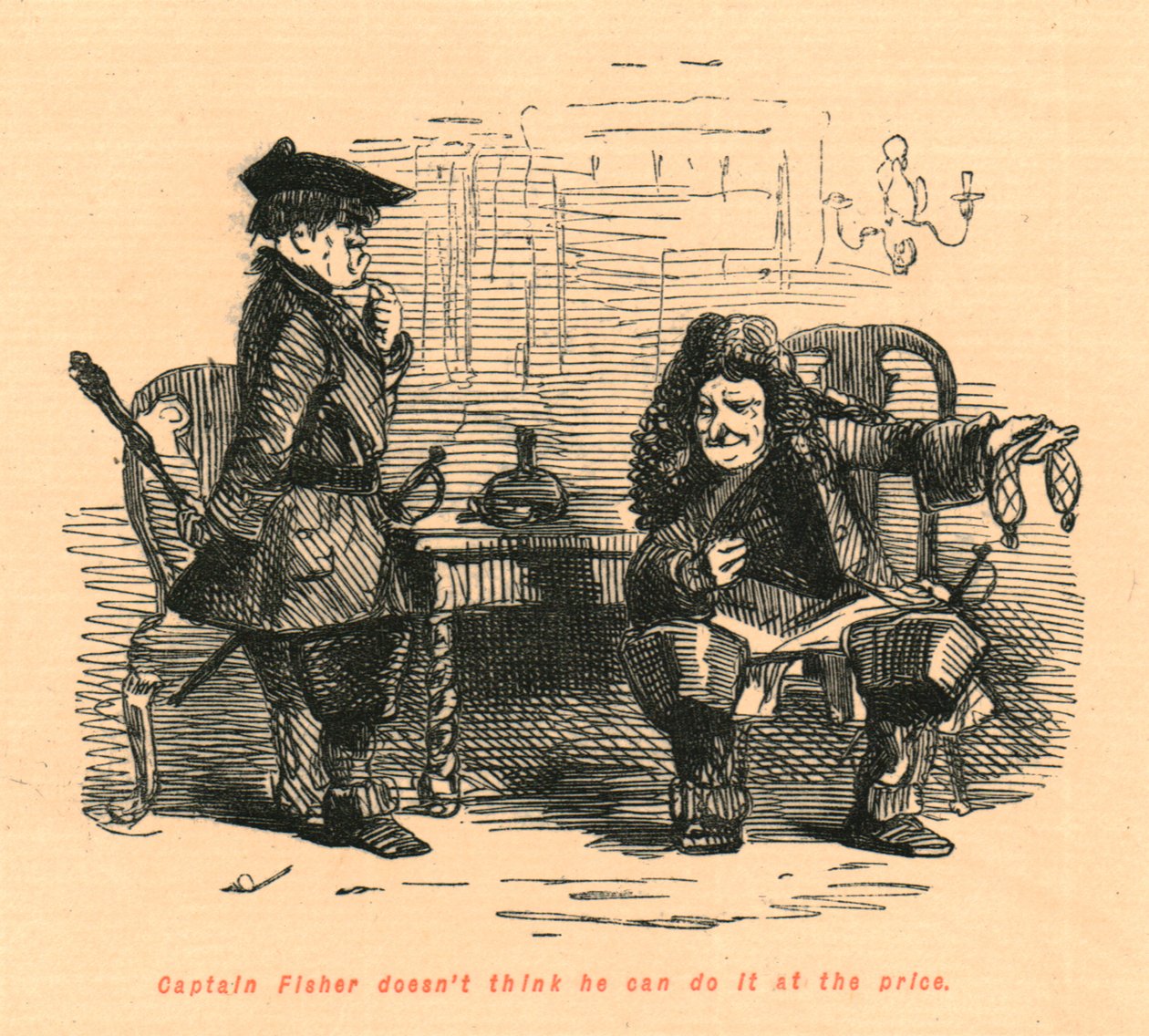 Kapten Fisher tror inte att han kan göra det till priset, 1897. av John Leech