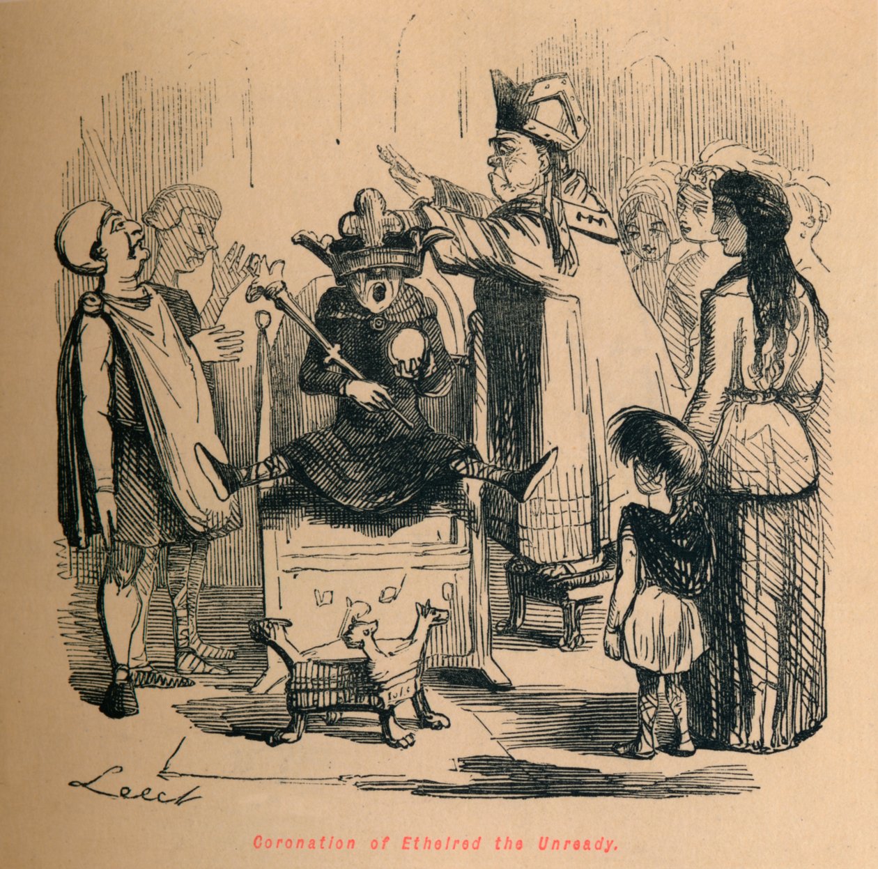 Coronation of Ethelred the Unready, c1860, c1860 av John Leech