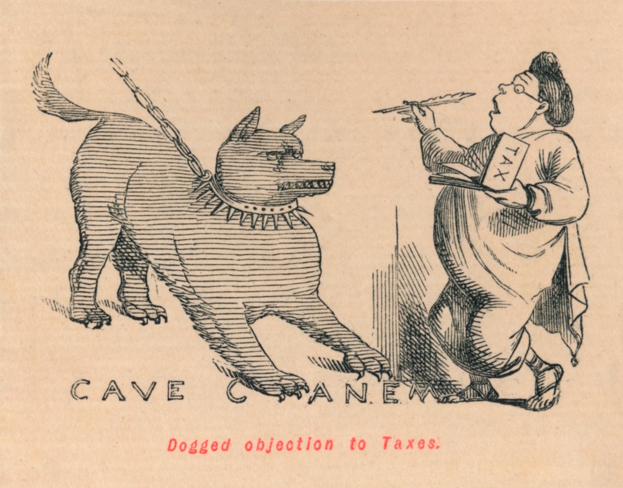 Dogged invändning mot skatter, 1852 av John Leech
