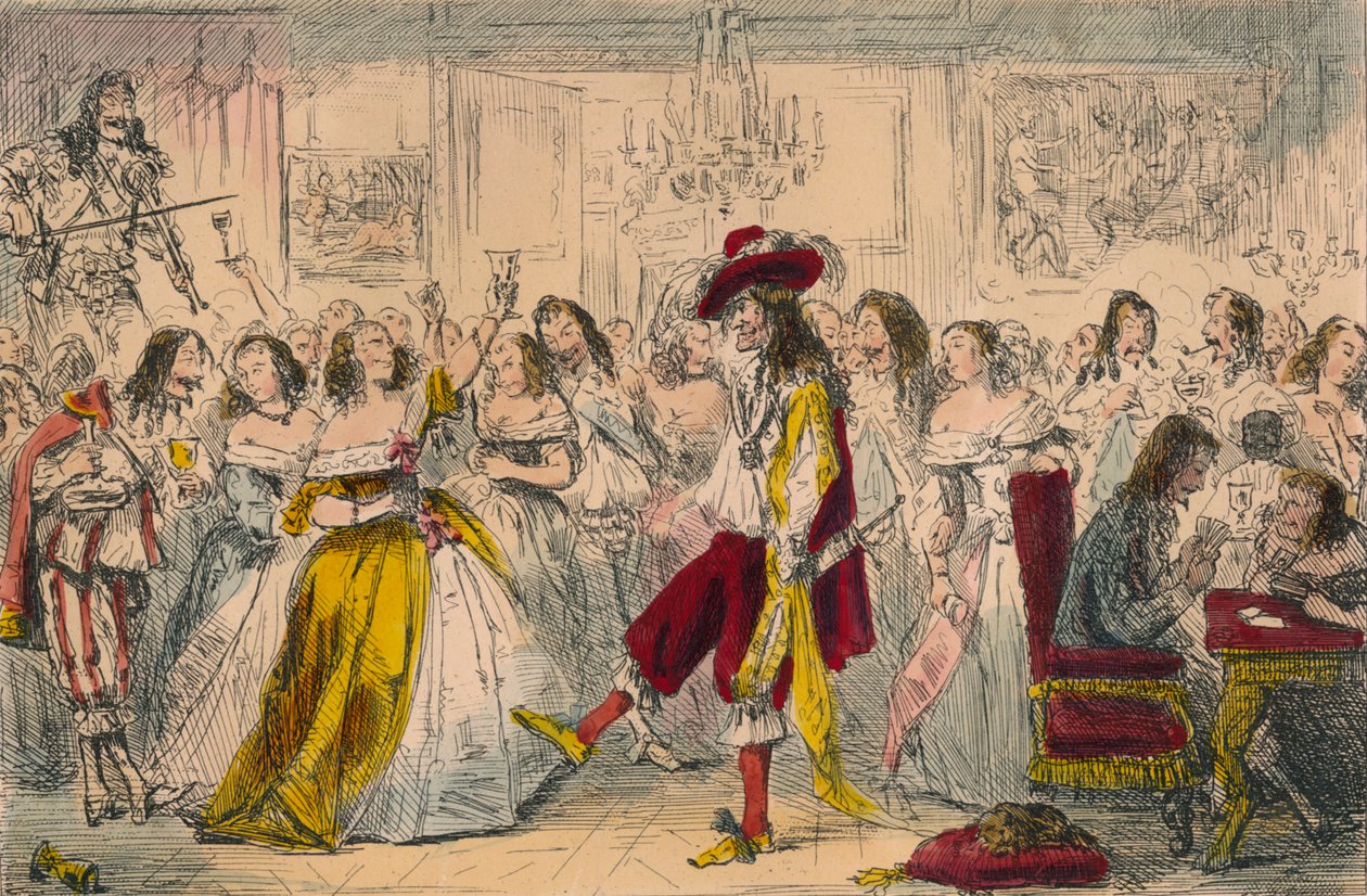 Kvällsfest - Karl II:s tid, 1850 av John Leech
