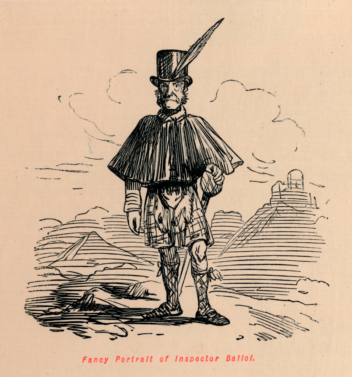 Fancy porträtt av inspektör Balioi, c1860, c1860 av John Leech