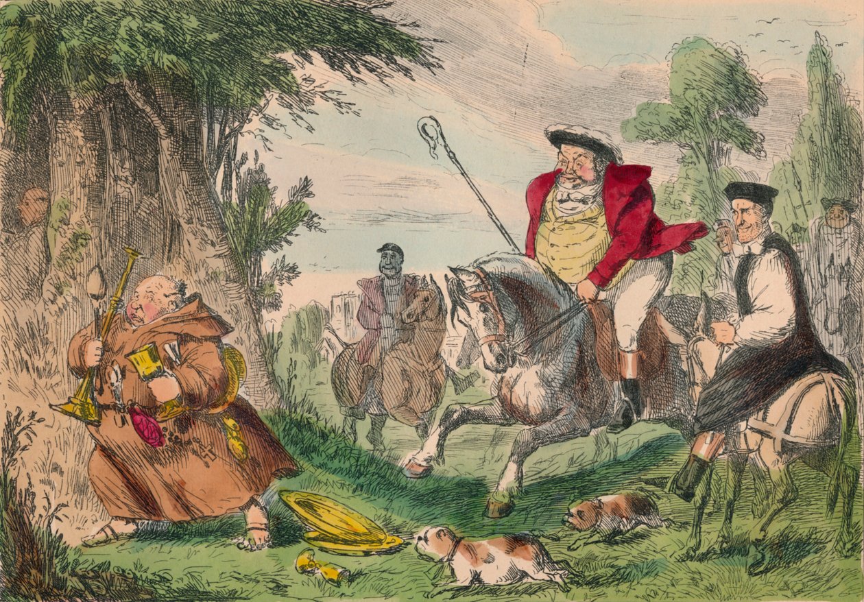 Henrik VIII Munkjakt, 1850 av John Leech