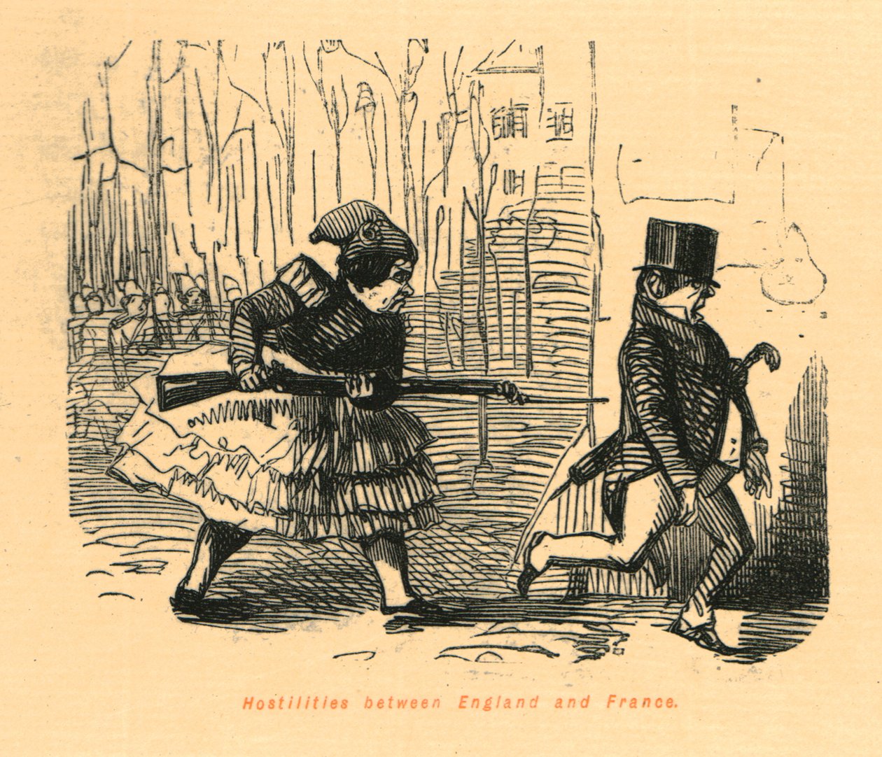 Fientligheterna mellan England och Frankrike, 1897. av John Leech