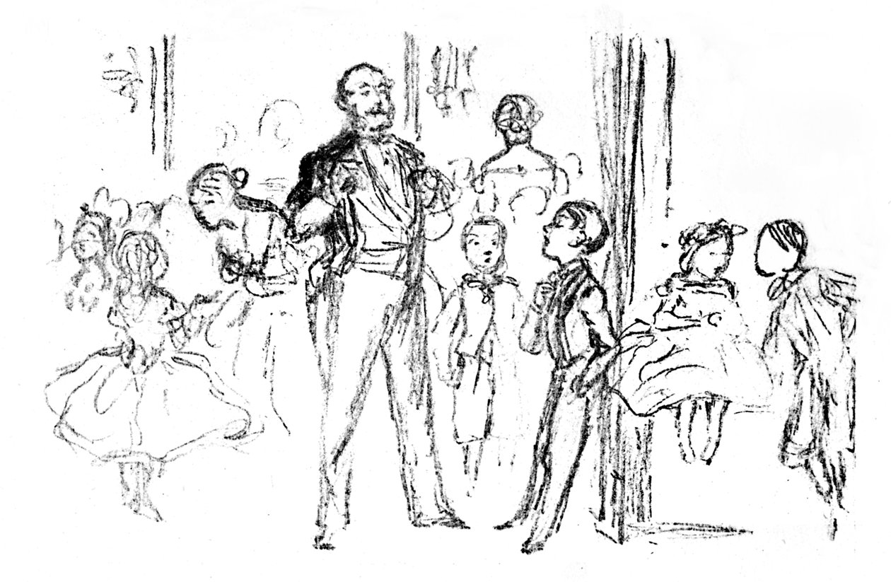 Ungdomsfest, Från Punch, 1864, 1923 av John Leech