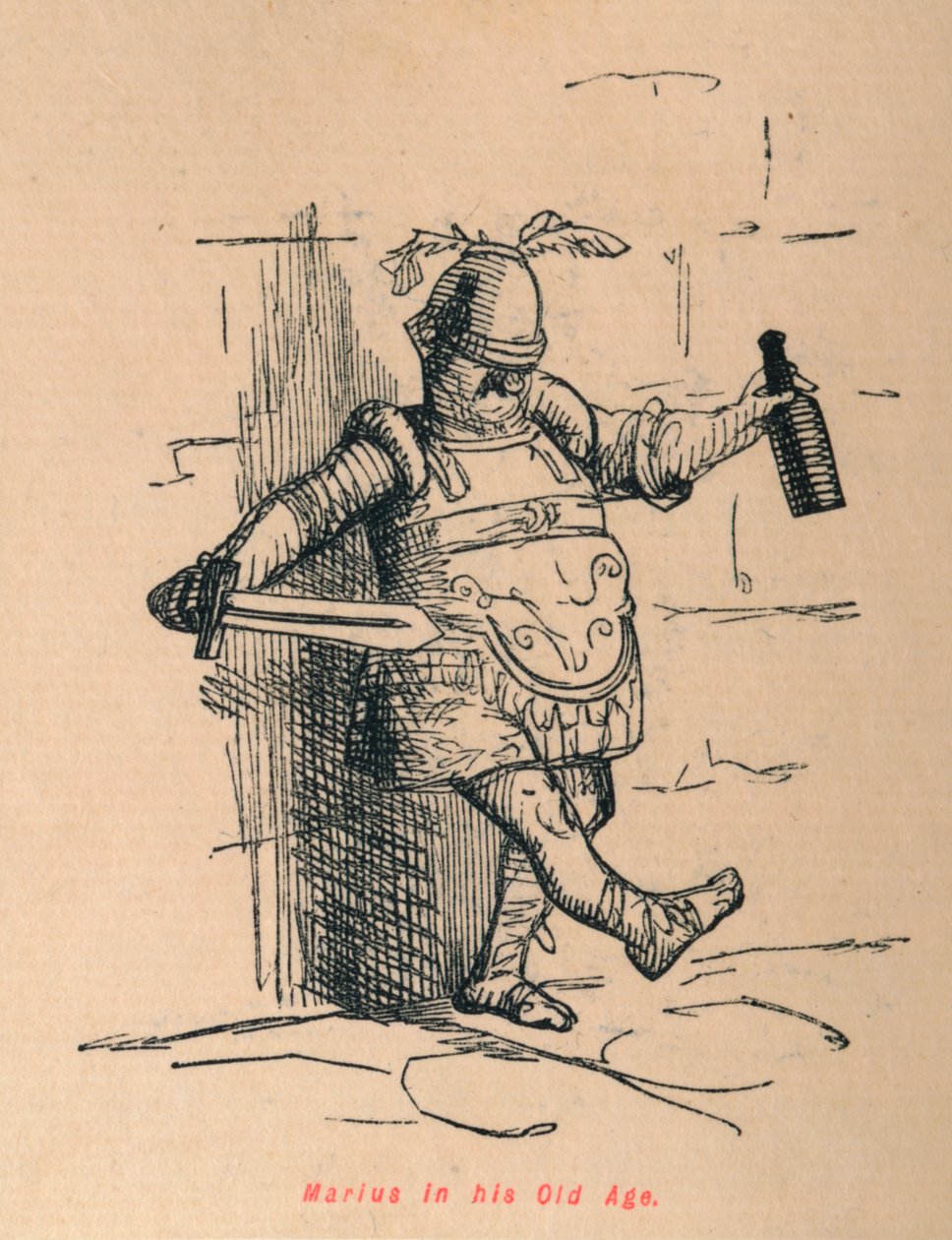 Marius i sin ålderdom, 1852 av John Leech