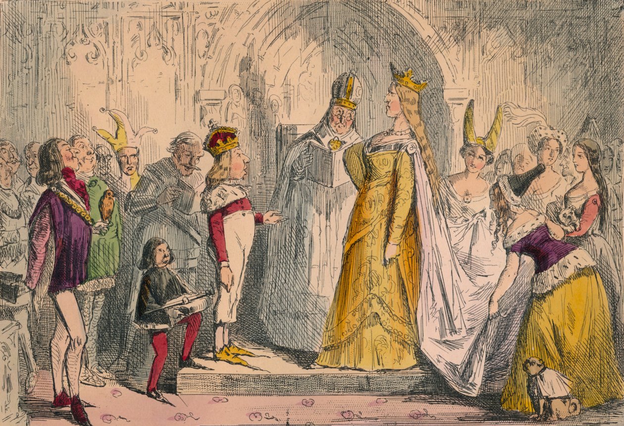 Äktenskap mellan Henrik den sjätte och Margareta av Anjou, 1850 av John Leech