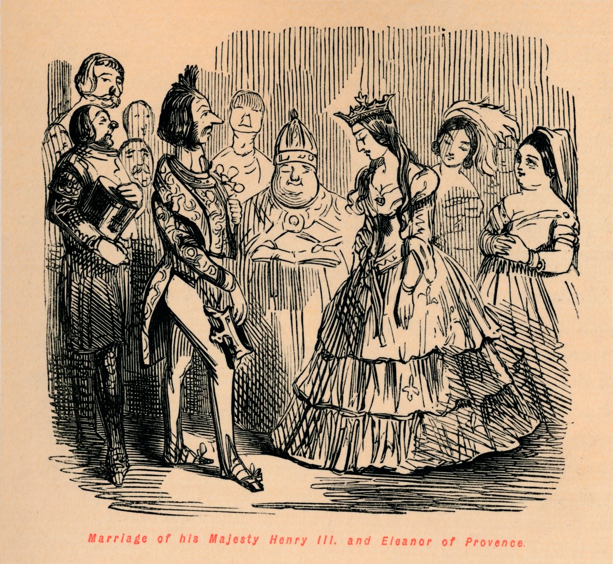 Äktenskap mellan hans majestät Henrik III och Eleanor av Provence, c1860, c186 av John Leech