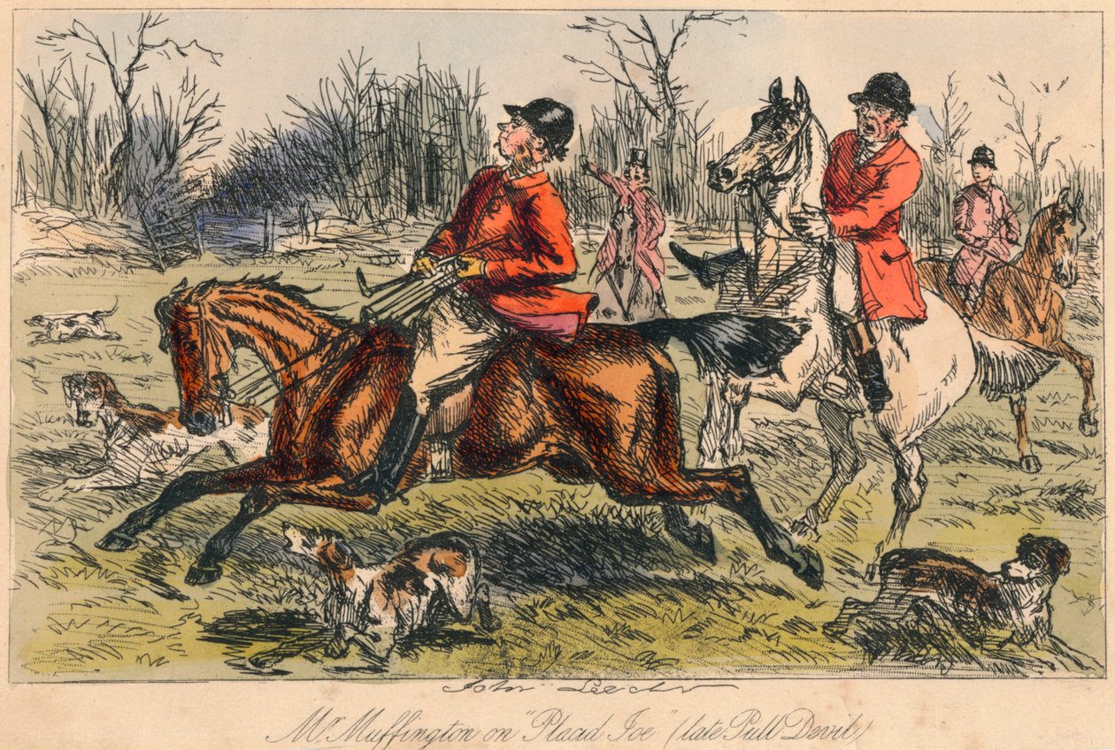 Mr Muffington på Placid Joe sena Pull Devil, 1865 av John Leech