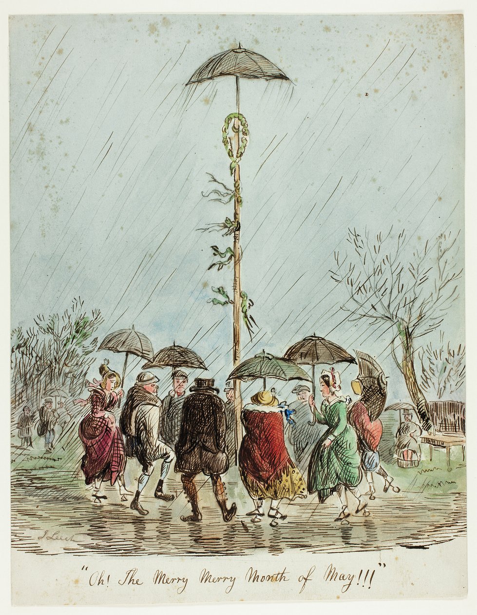 åh! Den glada, glada majmånaden!!! av John Leech