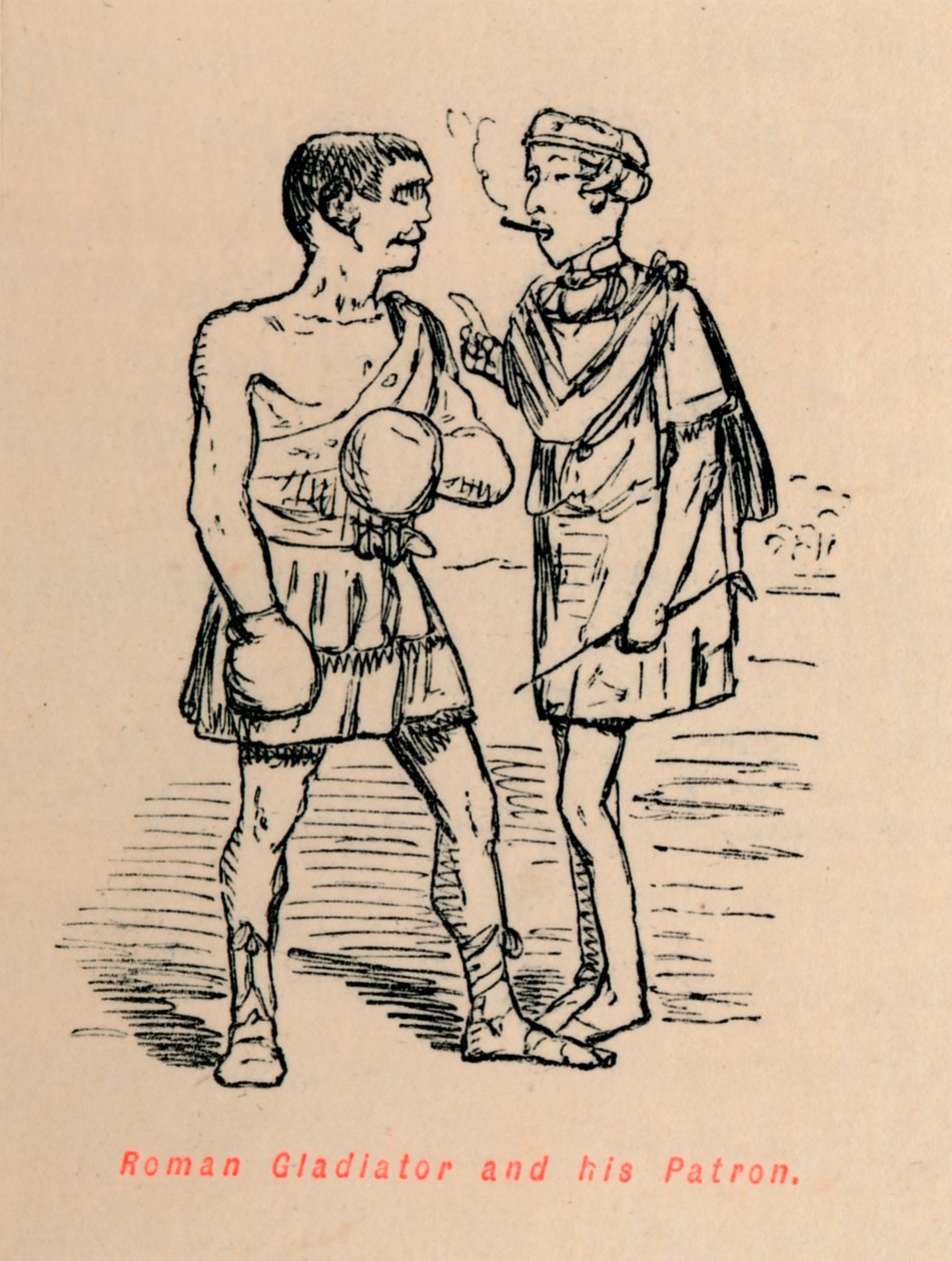 Romersk gladiator och hans beskyddare, 1852 av John Leech