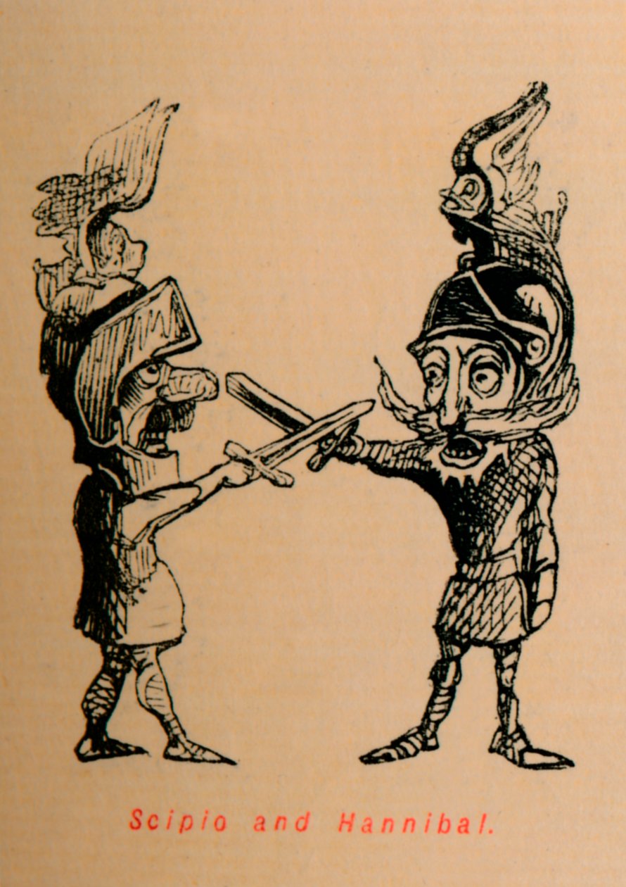Scipio och Hannibal, 1852 av John Leech