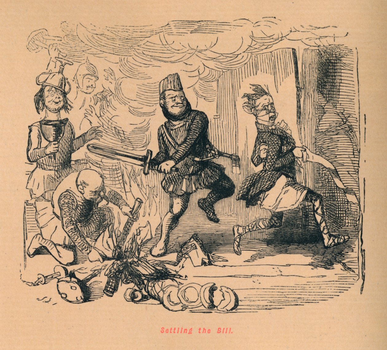 Att reglera räkningen, c1860, c1860 av John Leech