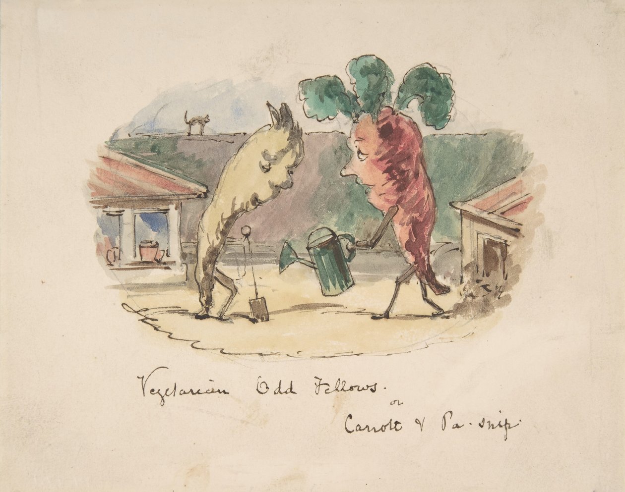 Vegetarian Odd Fellows: or, Carrott och Pa-Snip, 1837-64. av John Leech
