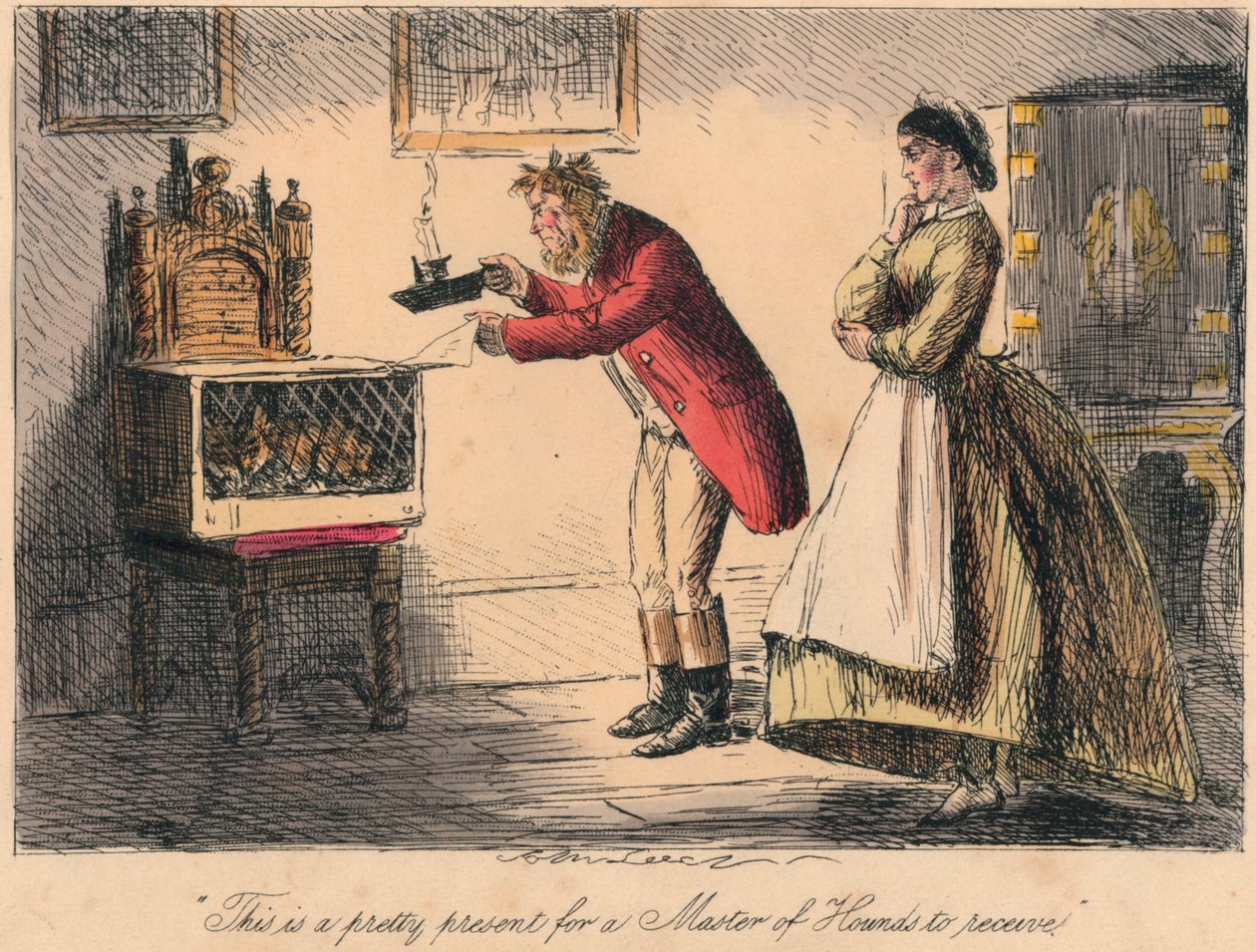 Det här är en vacker present för en mästare av hundar att få, 1865. Artister: John Leech, Hablot Knight Browne. av John Leech and Hablot Knight Browne