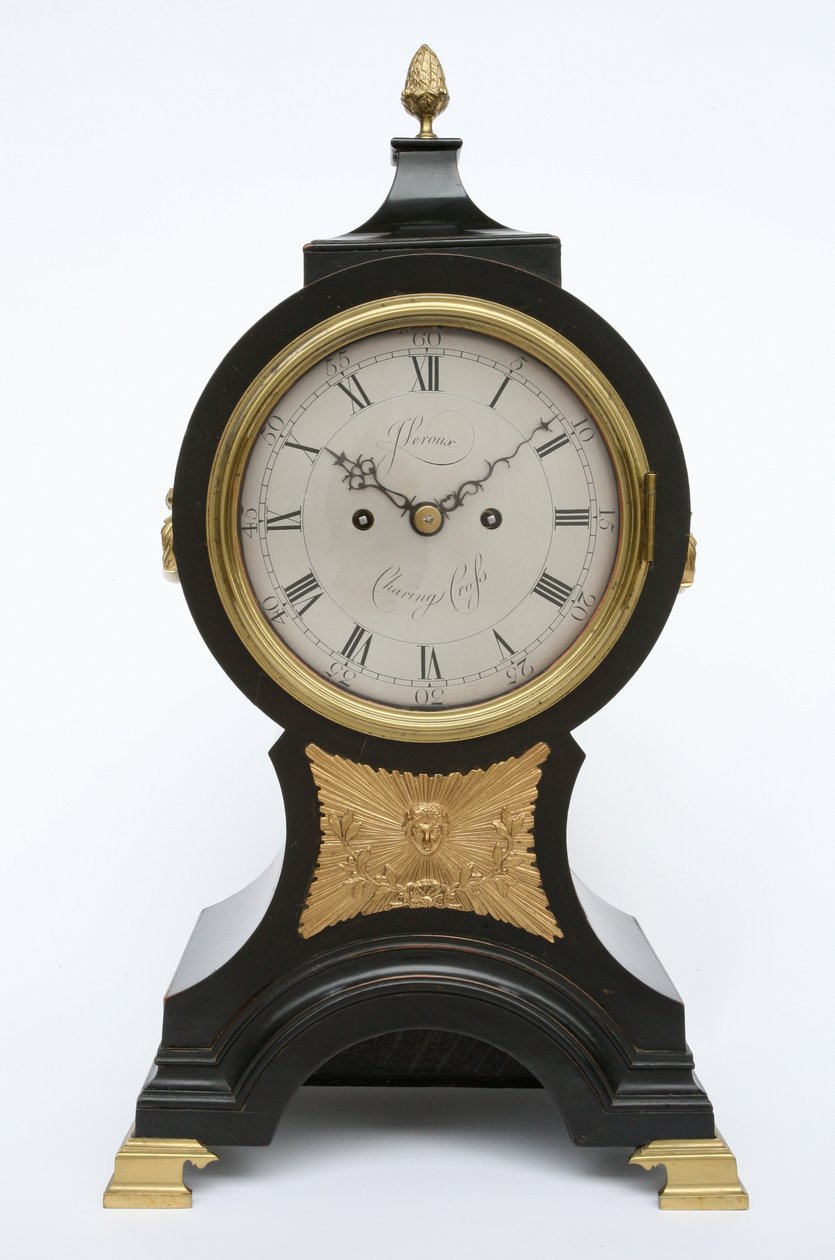Ballongklocka, ca 1760 (mässing och eboniserat fruktträ) av John Leroux