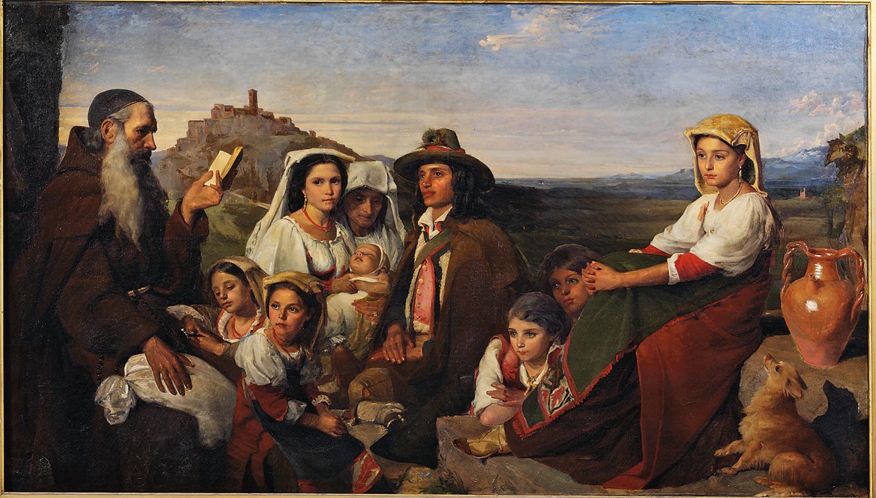 En predikan, en munk som predikar i den romerska campagna av John Leslie