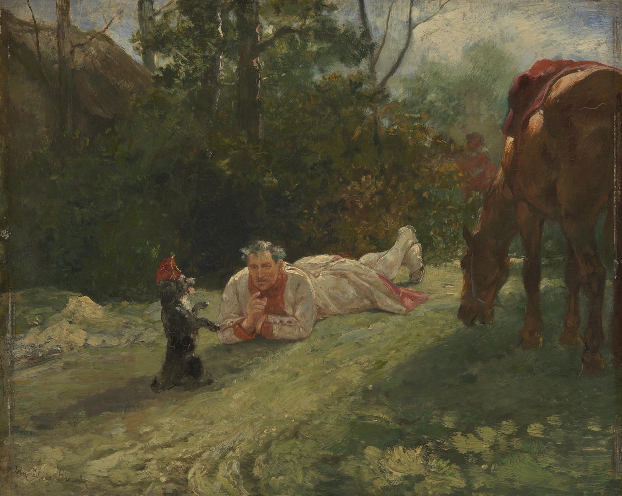 Den uppträdande hunden, ca. 1875 av John Lewis Brown