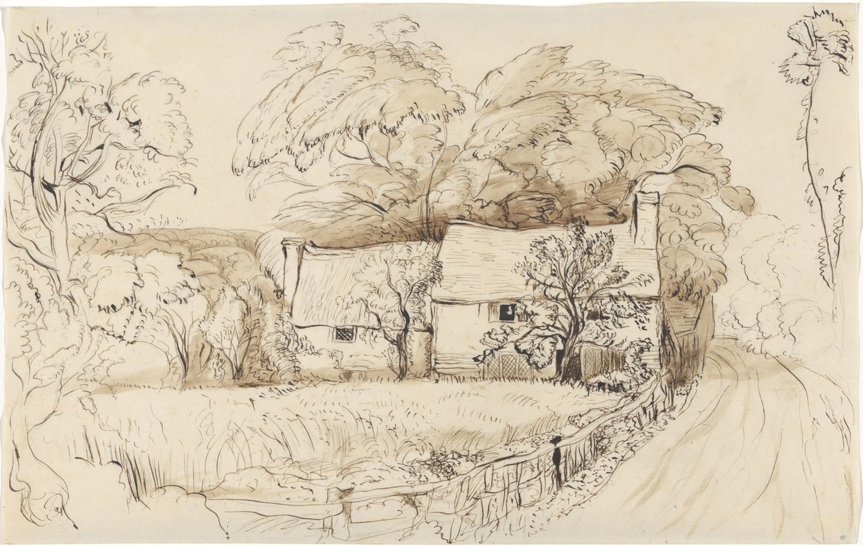 En bondgård i Shoreham av John Linnell