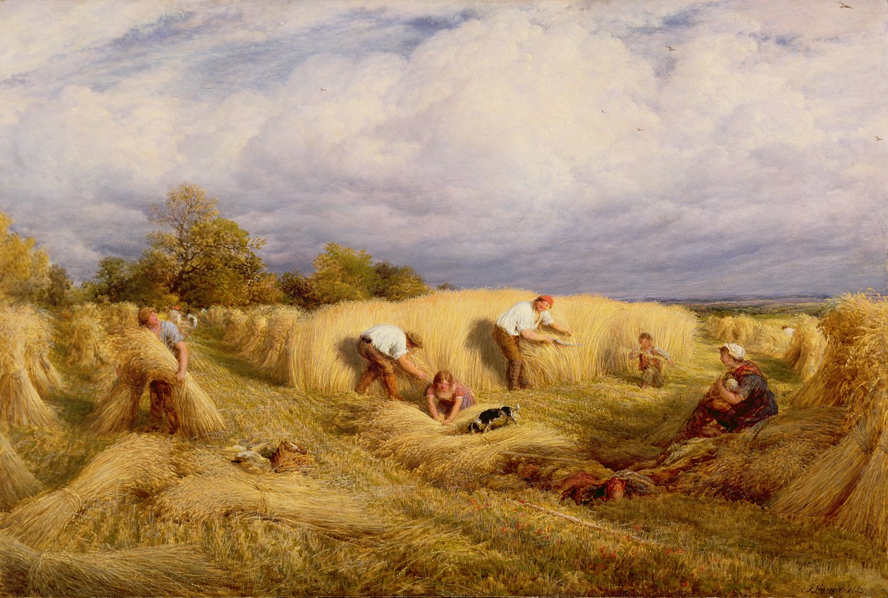 Skördare, 1855 av John Linnell