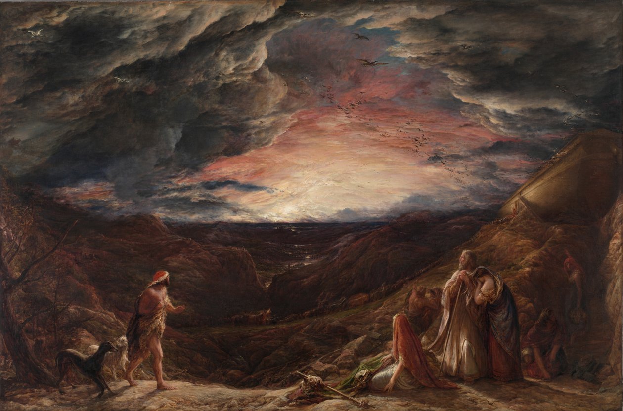 Noah: Syndflodens afton, 1848 av John Linnell