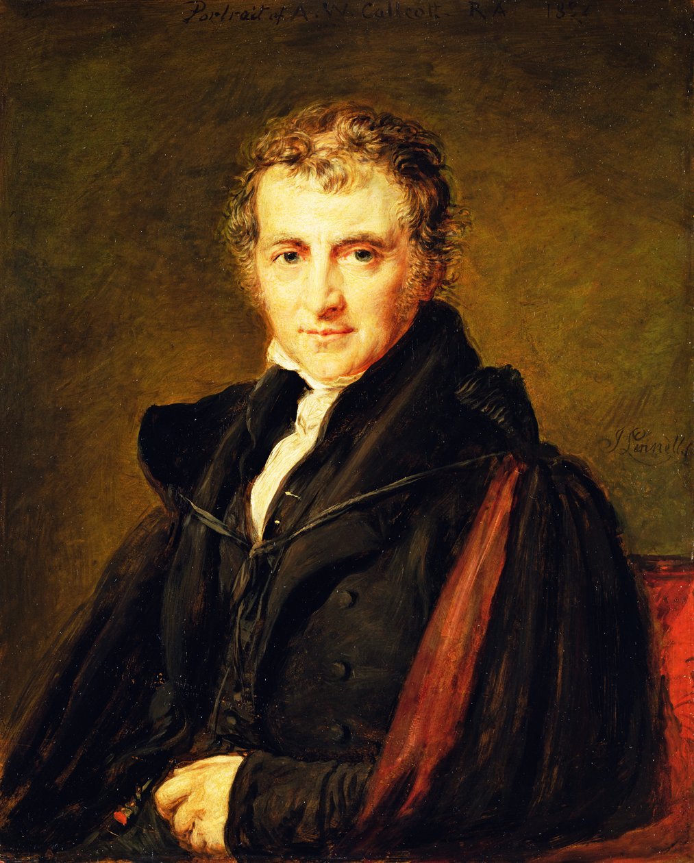 Sir Augustus Wall Callcott (1799-1844) 1847 (olja på panel) av John Linnell