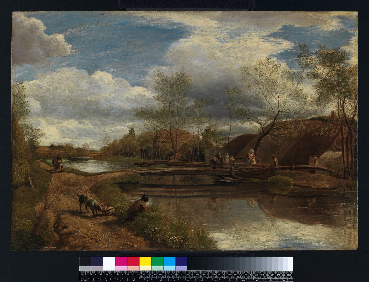 The River Kennet, nära Newbury, 1815 (olja på duk på panel) av John Linnell