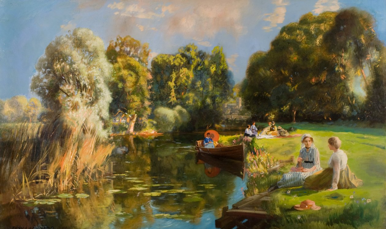 A Summer Holiday (olja på duk) av John Lochhead