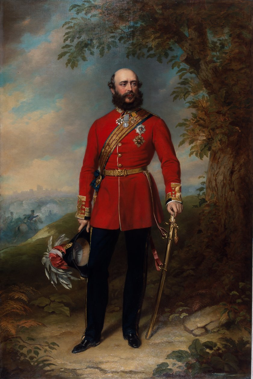 Fältmarskalk HKH George William Frederick Charles, 2:e hertig av Cambridge, 1862 ca. av John Lucas