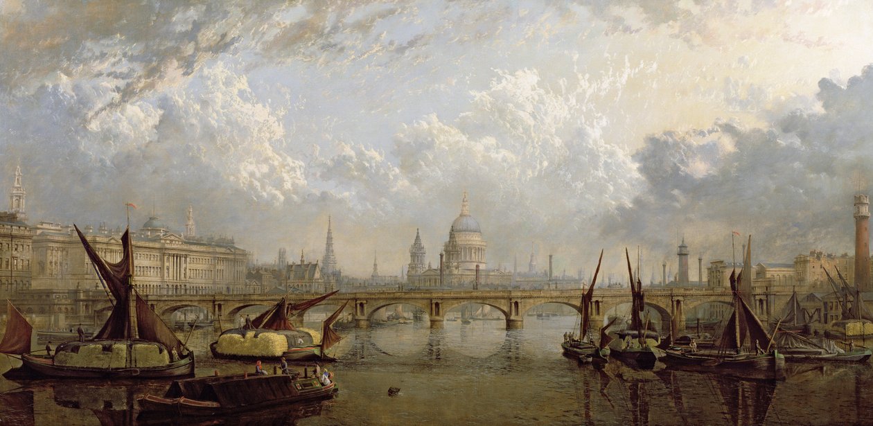 Utsikt över London (olja på duk) av John MacVicar Anderson