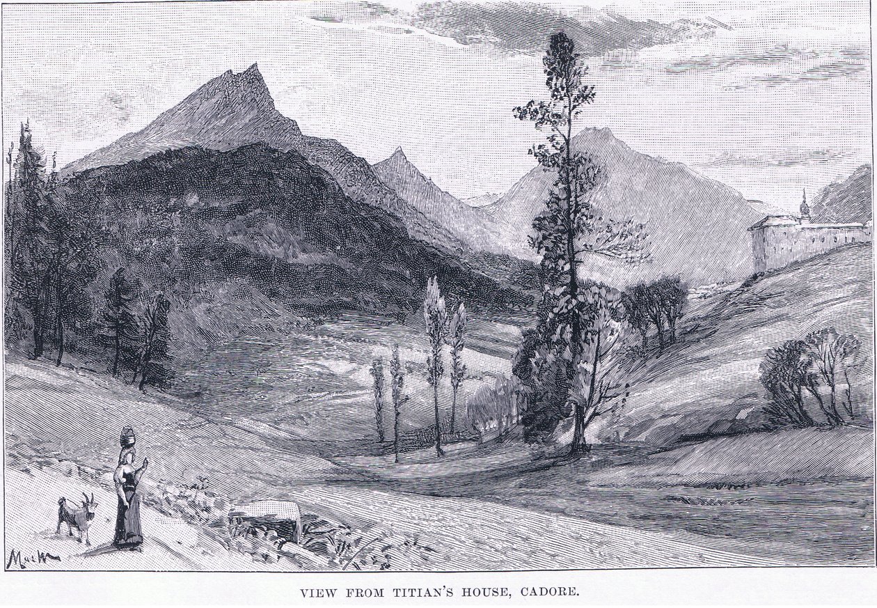 Utsikt från Titians hus, från The Magazine of Art 1893, Cassell and Company av John MacWhirter
