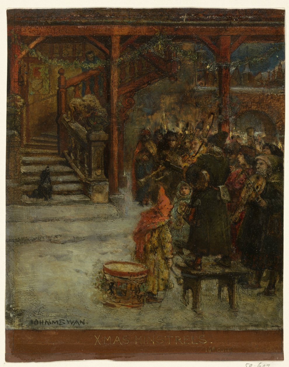 Grupp av sång- och musikskapande figurer av John Macallan Swan