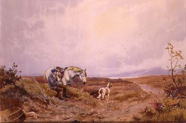 Vila efter fotograferingen (akvarell på papper) av John Maclaren Barclay