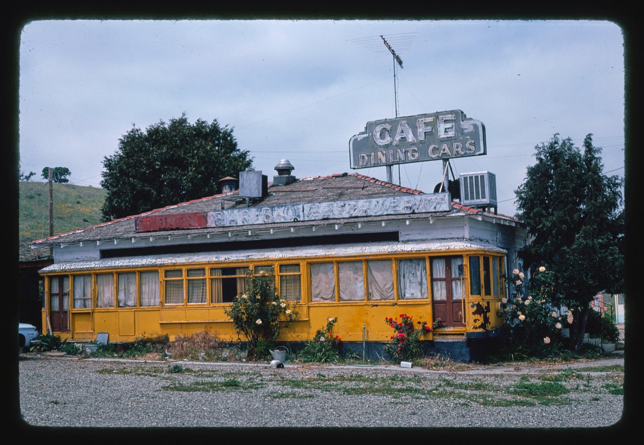 Dining Cars Cafe, Buellton, Kalifornien, USA av John Margolies