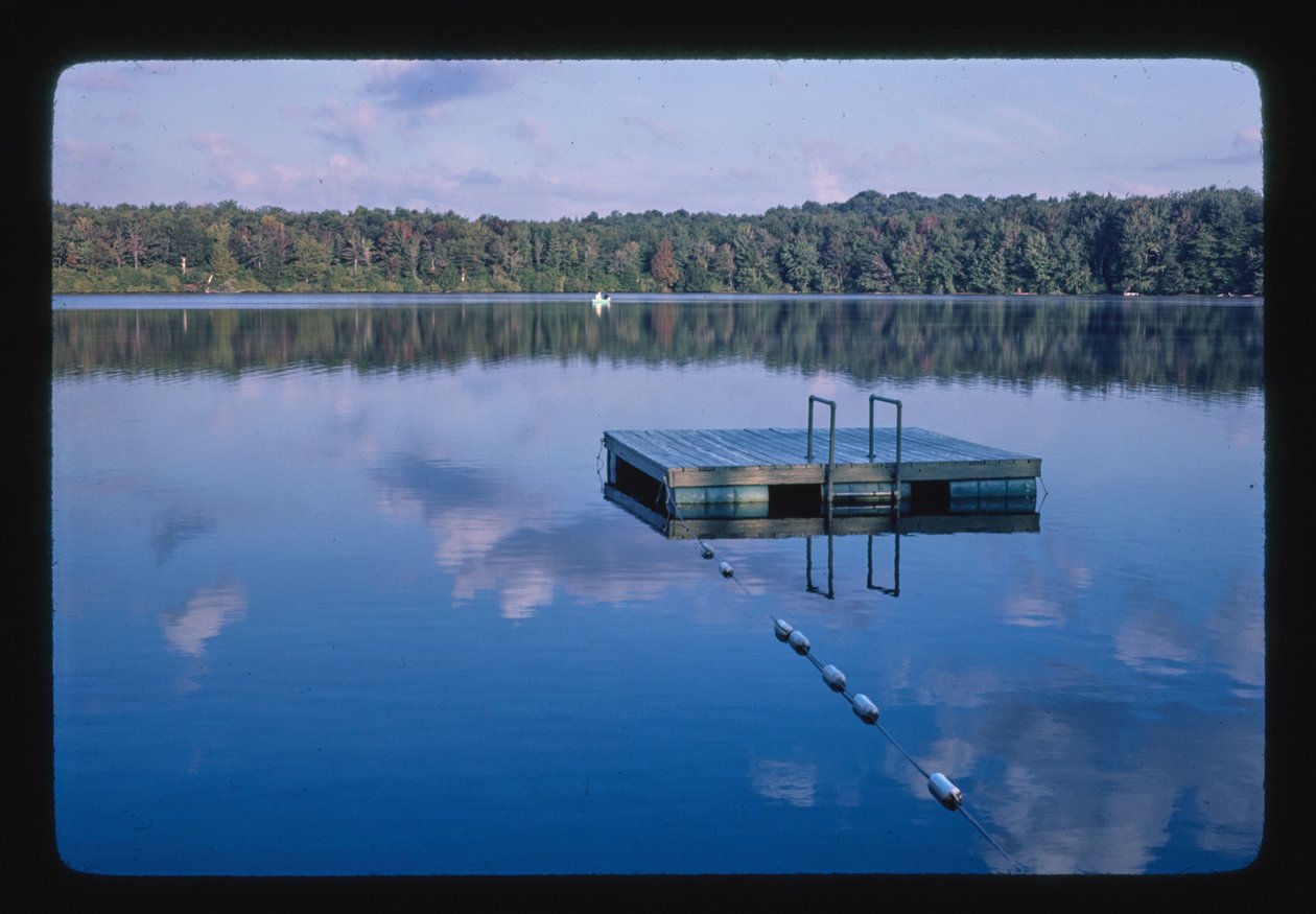 Menges Sand Pond, Menges Lakeside Resort, Livingston Manor, New York, USA av John Margolies