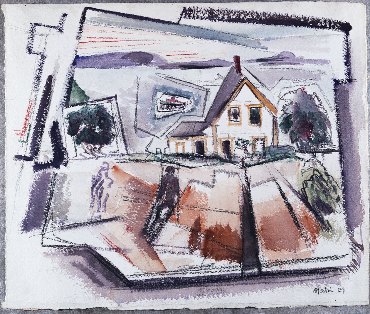 Deer Isle, Stonington, No. 10, Maine (akvarell  blyerts på papper) av John Marin