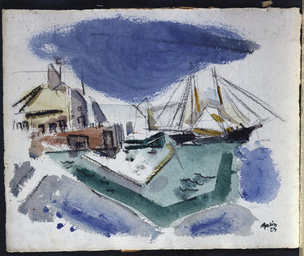 Hamnscen av John Marin