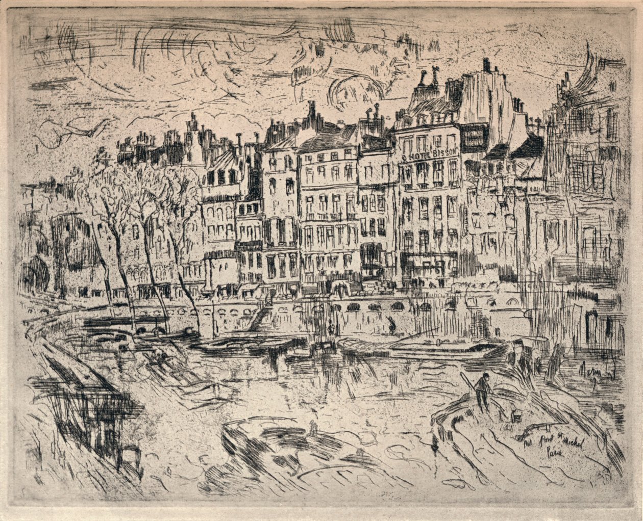 "Nära Pont St Michel", 1915 av John Marin
