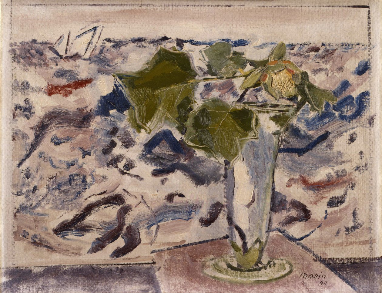 Stilleben och havet av John Marin