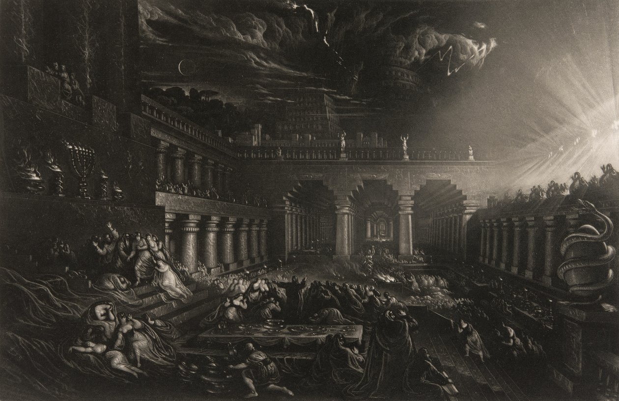 Belsassars fest, från Bibelns illustrationer av John Martin