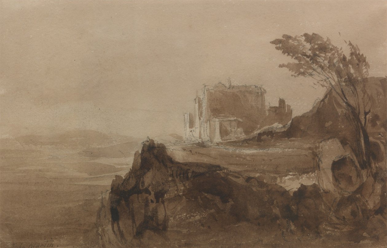 Ett hus på en kulle av John Martin